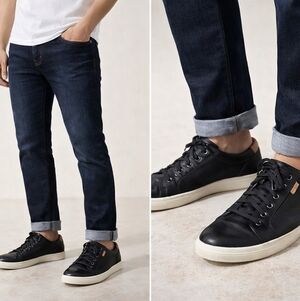 ECCO Soft 7 Black Leather Casual Sneakers Men's Size 45 (US 11-11.5)